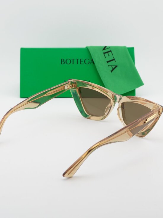 Bottega Veneta BV1101S 007 Cat Eye Sunglasses - Brown / Gold main image 11